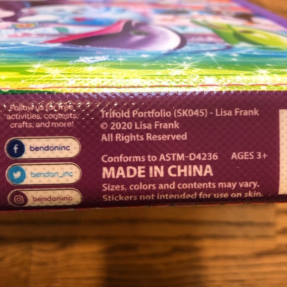 Lisa Frank Tikanni Tri-fold Portfolio Activity Folder - Picture 11 of 16